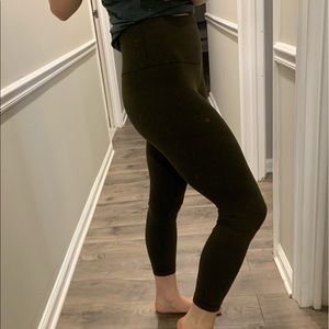 Army color align ankle length pants